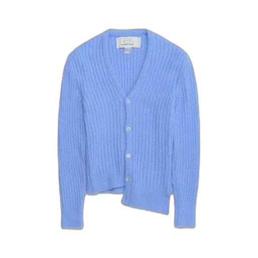 Erl Asymmetric Ribbed Cardigan