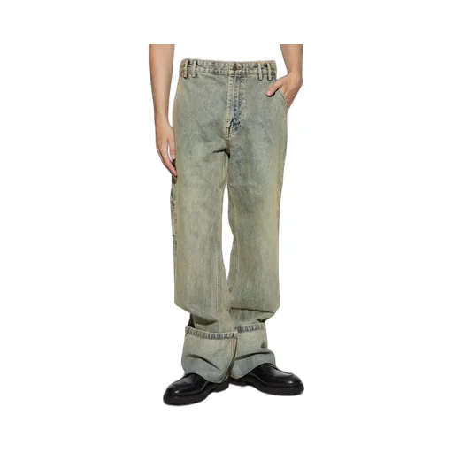 Entire Studios Cuffed Straight-Leg Jeans