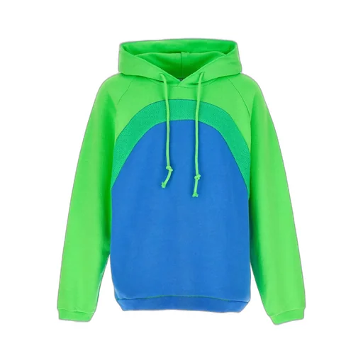 Erl Rainbow Knit-Panelled Drawstring Hoodie