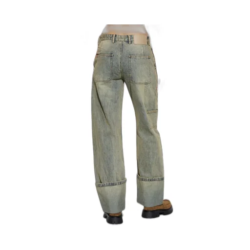 Entire Studios Cuffed Straight-Leg Jeans