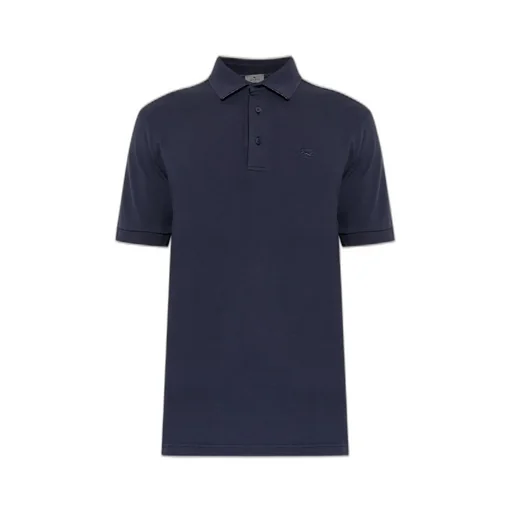 Etro Pegaso Embroidered Short-Sleeved Polo Shirt