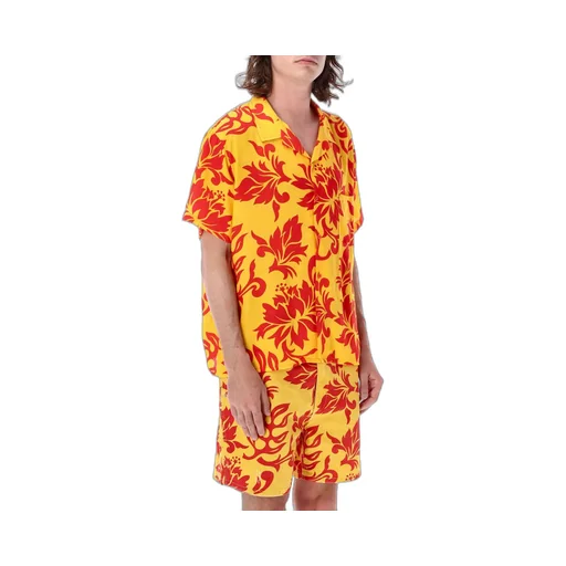 Erl Tropical Flowers Short-Sleeved Buttoned Shirt