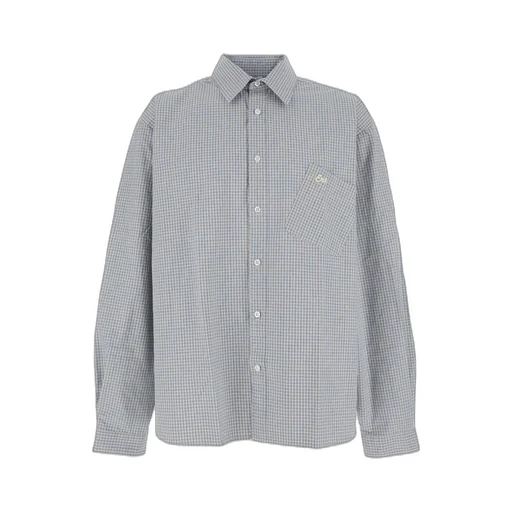 Erl Check Motif Logo Shirt