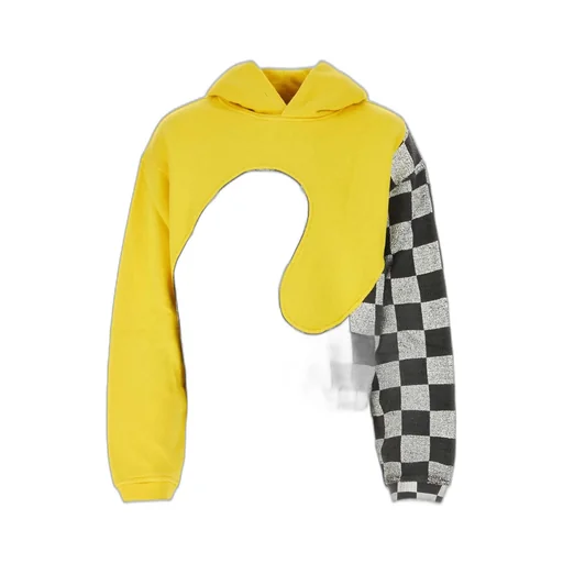 Erl Checkered Swirl Long Sleeved Hoodie