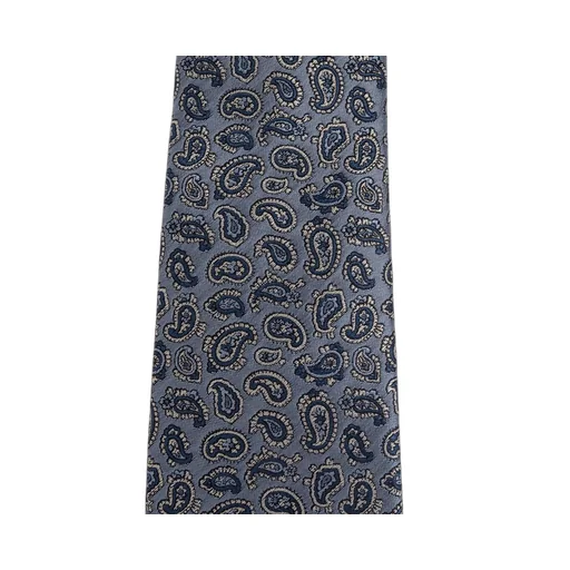 Etro Jacquard Paisley Logo Patch Tie