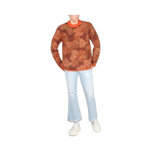 Erl Intarsia-Knit Long Sleeved Crewneck Jumper