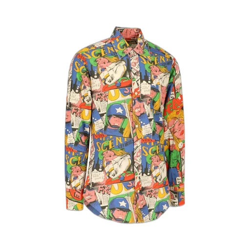 Erl Curved Hem Printed Shirt