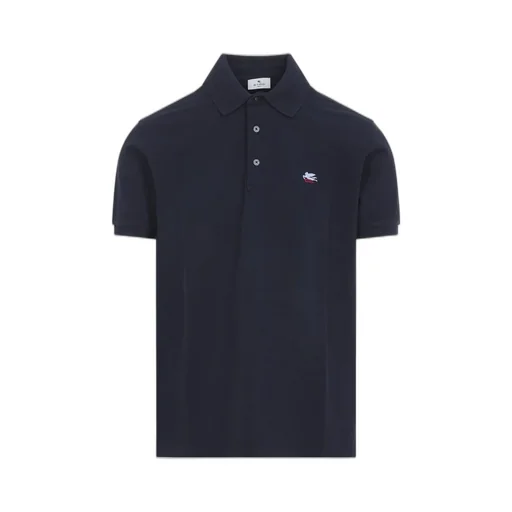 Etro Logo-Embroidered Short-Sleeved Polo Shirt