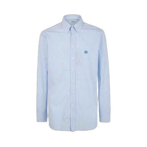 Etro Pegaso Embroidered Striped Shirt