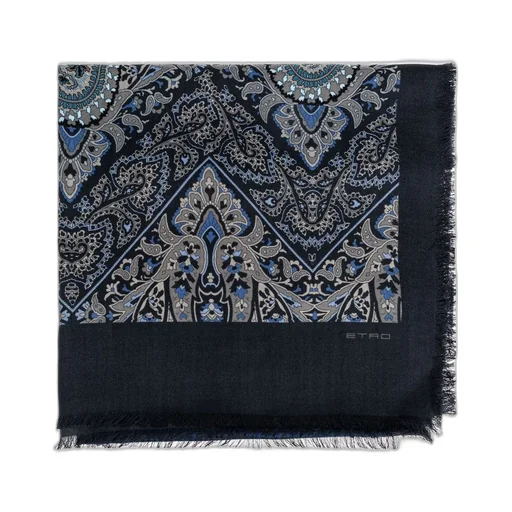 Etro Paisley And Check Motif Scarf