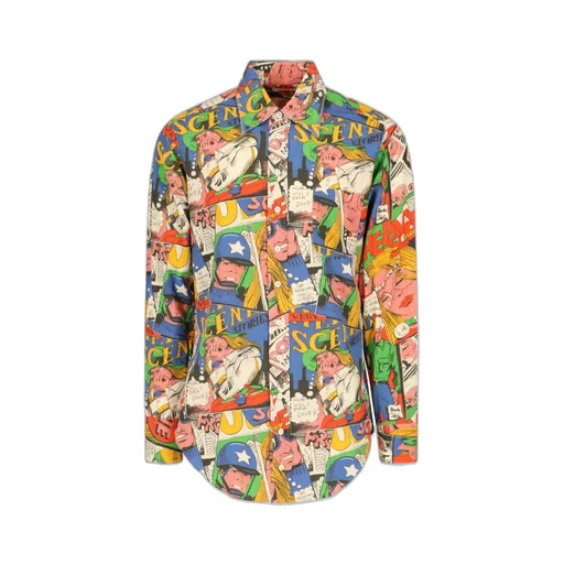 Erl Curved Hem Printed Shirt
