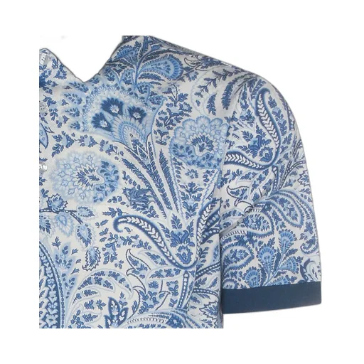 Etro Paisley-Printed Short Sleeved Polo Shirt