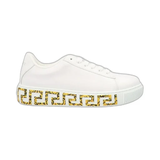 Versace Kids Round Toe Lace-Up Sneakers