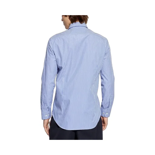 Etro Pegaso Embroidered Pinstriped Long-Sleeved Shirt