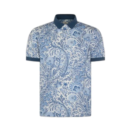 Etro Paisley-Printed Short Sleeved Polo Shirt