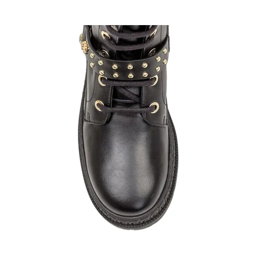 Versace Kids Medusa Round Toe Ankle Boots