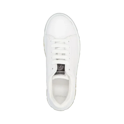 Versace Kids Round Toe Lace-Up Sneakers