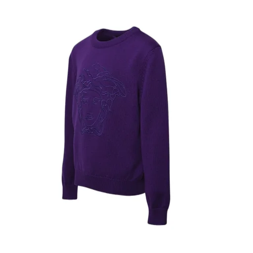 Versace Kids Medusa Head Motif Embroidered Crewneck Jumper