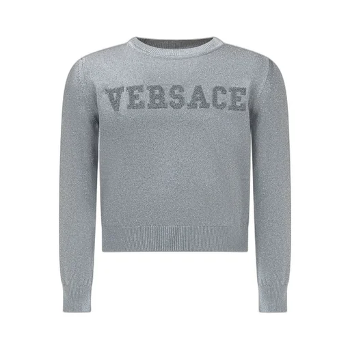 Versace Kids Logo-Appliqué Long-Sleeved Crewneck Jumper