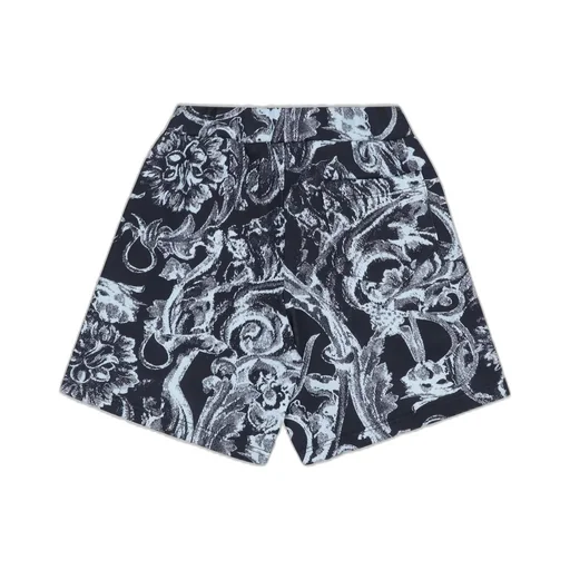 Versace Kids Barocco Stencil Jersey Shorts