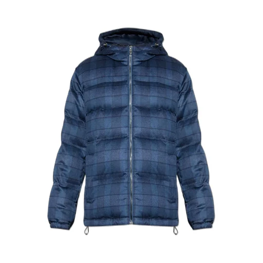 Etro Check Motif Down Jacket