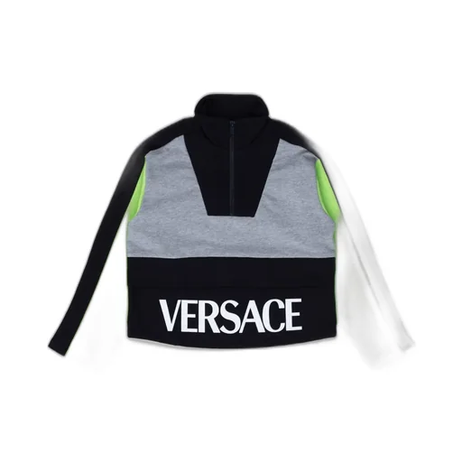 Versace Kids Logo Printed High Neck T-Shirt