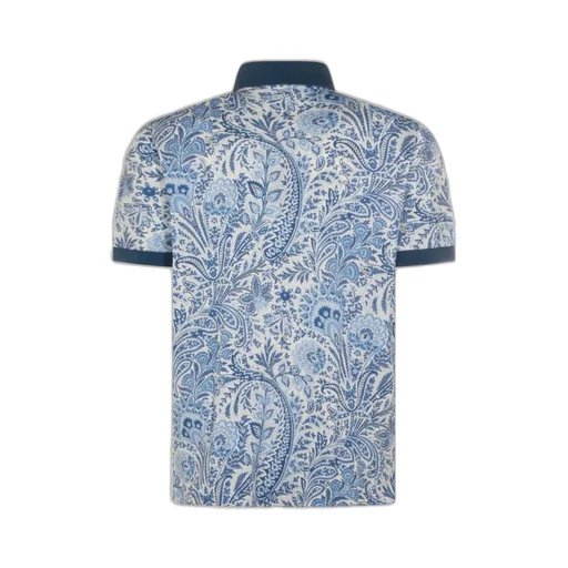 Etro Paisley-Printed Short Sleeved Polo Shirt