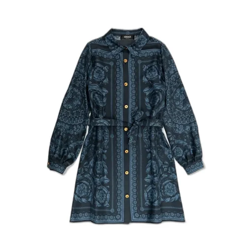 Versace Kids Barocco Printed Shirt Dress