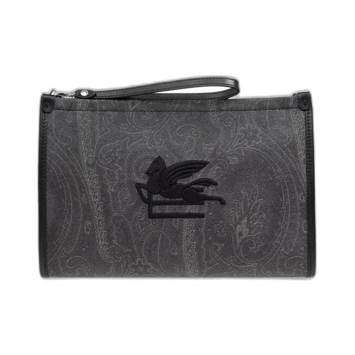 Etro Pegaso Detail Large Paisley Pouch