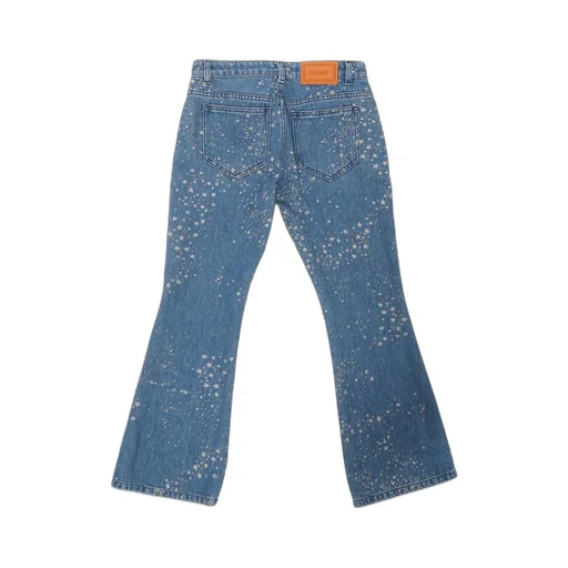 Versace Kids Logo Patch Star-Printed Flared Jeans