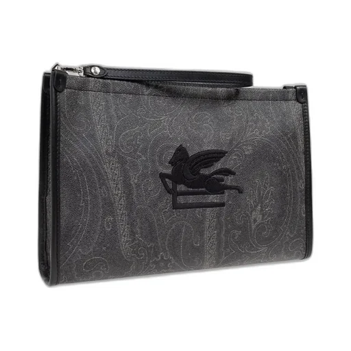 Etro Pegaso Detail Large Paisley Pouch