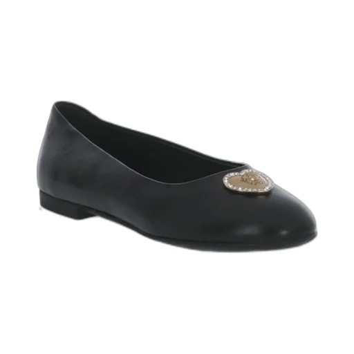 Versace Kids Heart Embellished Slip-On Ballerinas