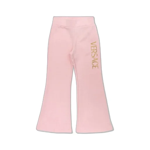 Versace Kids Logo Printed Flared Sweatpants