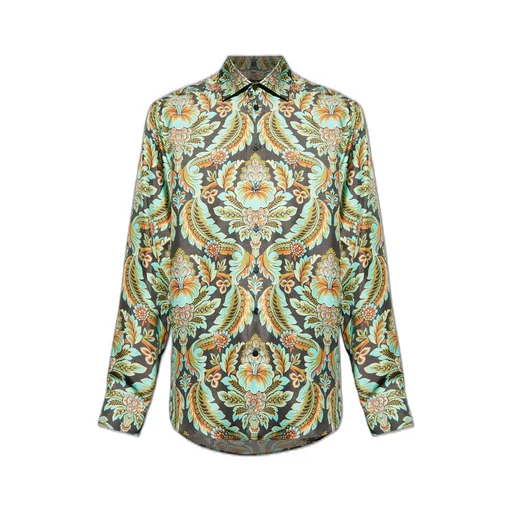 Etro Paisley Print Satin Shirt