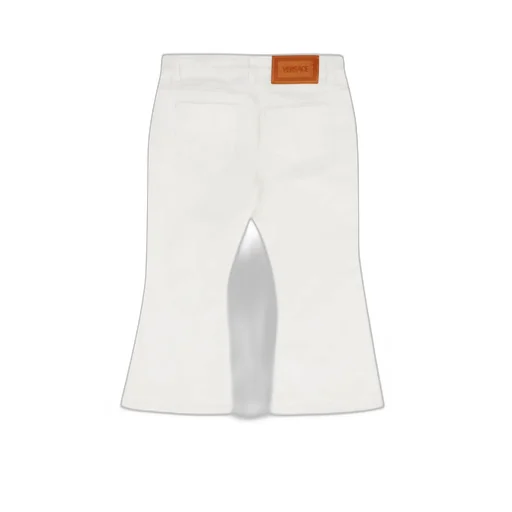 Versace Kids Logo Patch Flared Jeans