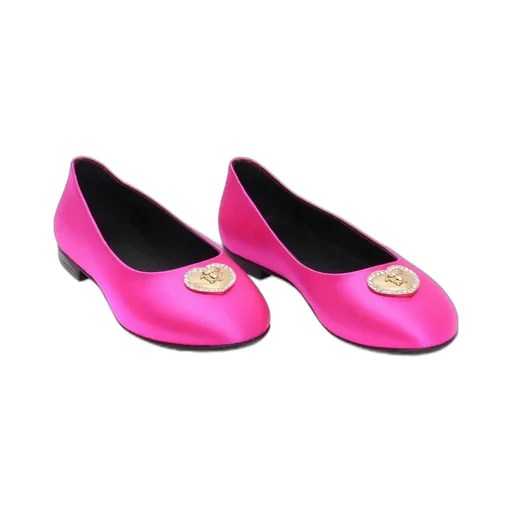 Versace Kids Medusa Head Plaque Ballerina Shoes