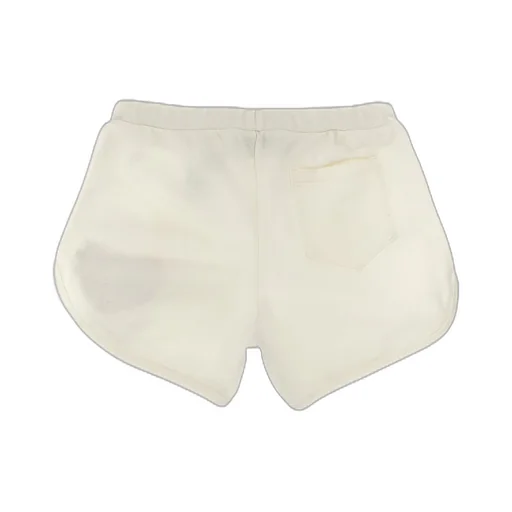 Versace Kids Heart Logo-Embroidered Curved Hem Shorts