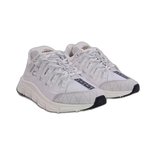 Versace Kids Logo Patch Lace-Up Sneakers