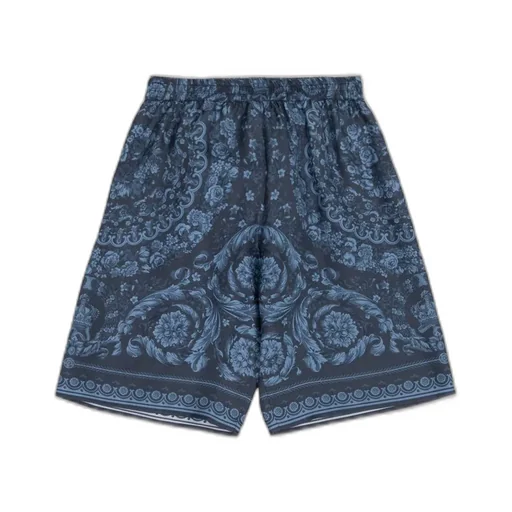 Versace Kids Barocco Printed Twill Shorts