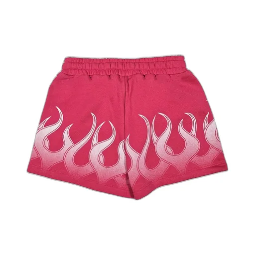 Vision Of Super Kids Flame Printed Drawstring Shorts
