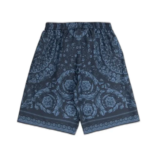 Versace Kids Barocco Printed Twill Shorts