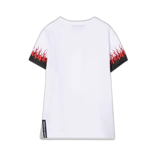 Vision Of Super Kids Tee With Dual Flame Design