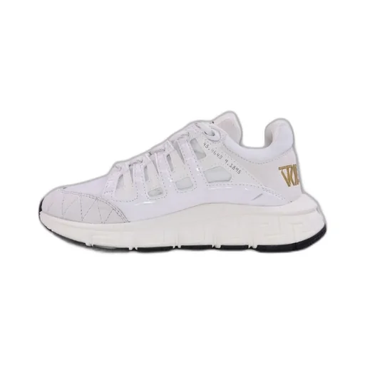 Versace Kids Logo Patch Lace-Up Sneakers