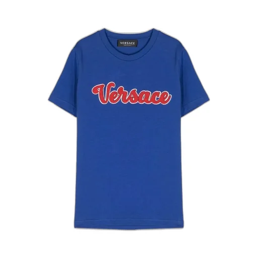 Versace Kids Logo Detailed Crewneck T-Shirt