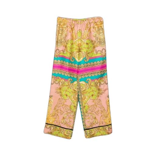 Versace Kids All-Over Patterned Wide Leg Trousers