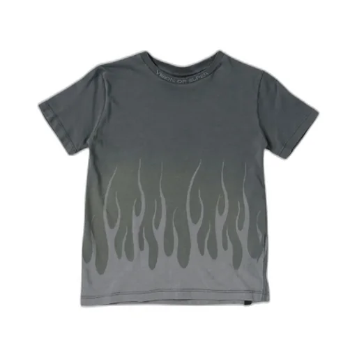 Vision Of Super Kids Flame Printed T-Shirt