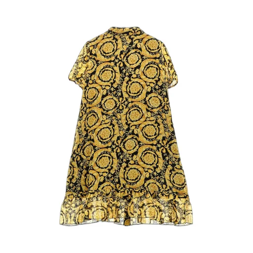 Versace Kids Barocco-Printed A-Line Dress