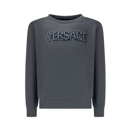 Versace Kids Logo-Appliqué Crewneck Sweatshirt