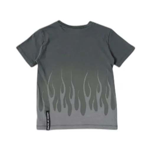 Vision Of Super Kids Flame Printed T-Shirt
