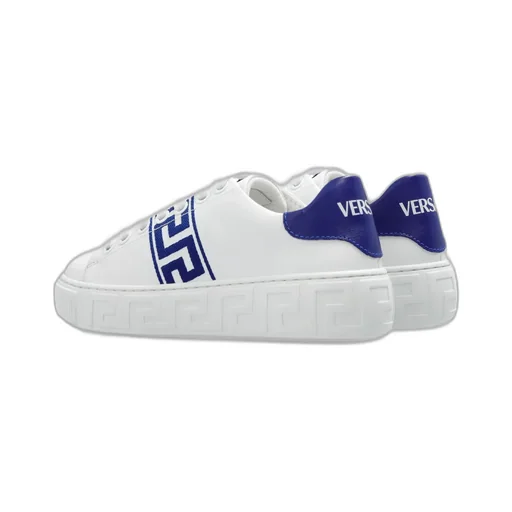 Versace Kids Greca Detailed Round Toe Sneakers